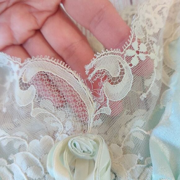 90s vintage Christian Dior lace satin babydoll chemise sz M - Picture 10 of 10